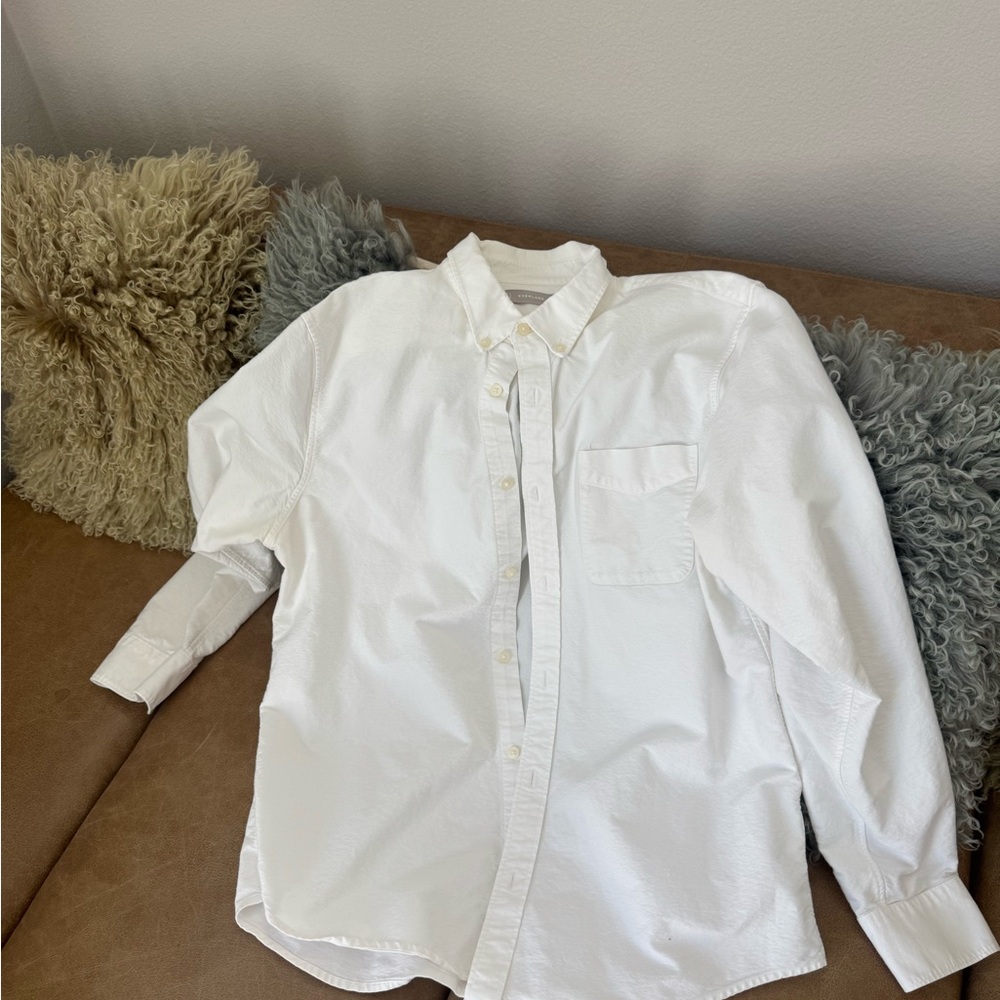 Everlane White Casual Button Down Shirt